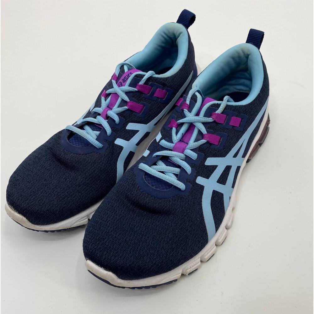 Asics Gel Quantum 90 Navy Blue Purple Running Shoes Womens Size 9.5